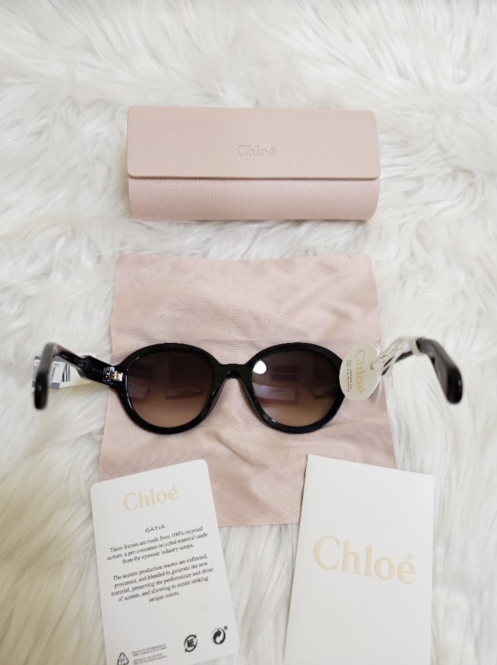 New Chloé 54mm Gayia oval-frame sunglasses - Picture 3 of 14